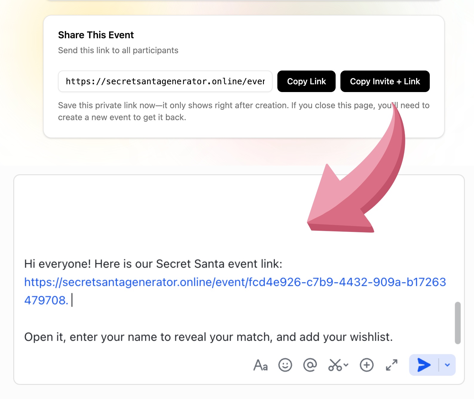 3) Share updates easily